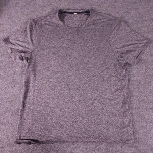 Lululemon Shirt Mens Extra Large Gray Short Sleeve Athletic Gym Performance Tee